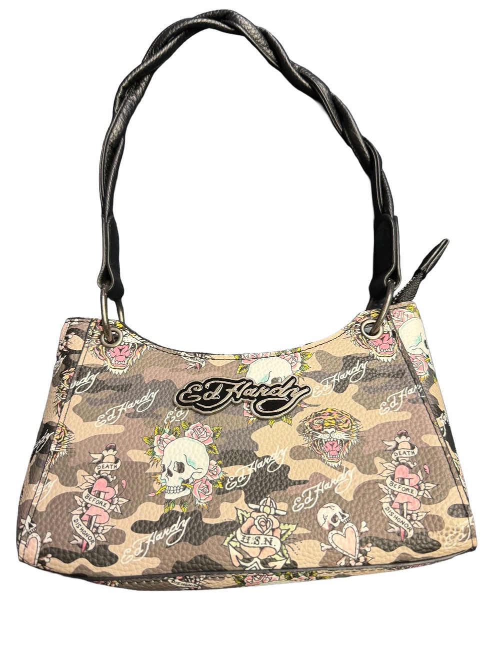 Ed Hardy Camo Bag with Tattoo Print
